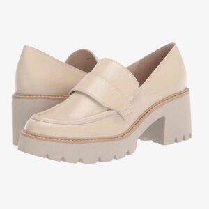 Dolce Vita Halona Chunky Lug Loafer in Cream size 6